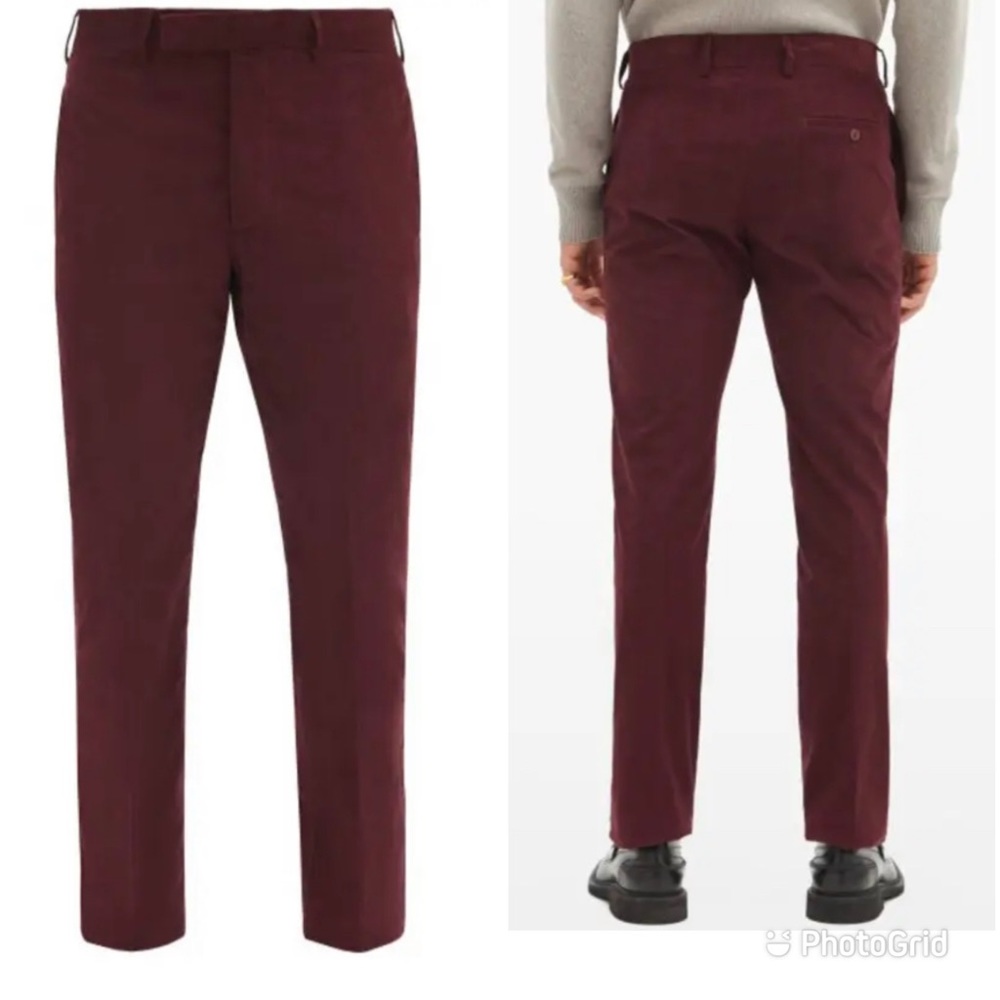 Gabriela Hearst Burgundy Corduroyed Pants